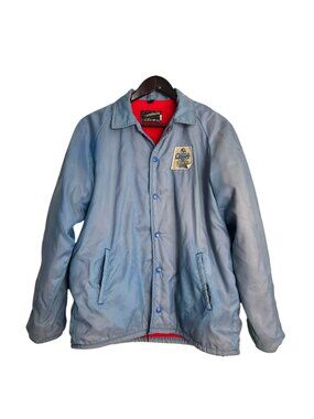 Vtg Golden Thread Timberline Fleece Lined Jacket Beer Advertising Sz Large READ